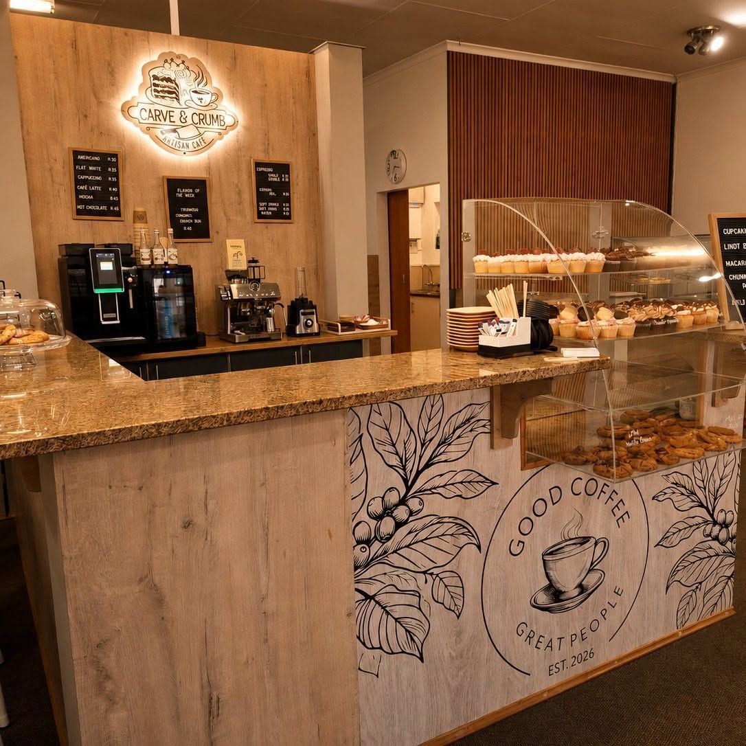 The Carve & Crumb counter and display fridge